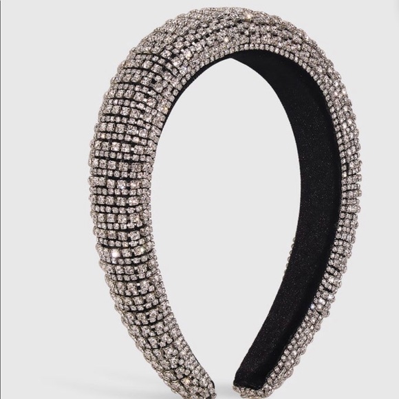 Bejeweled Padded Rhinestone Statement Headband - Picture 2 of 7